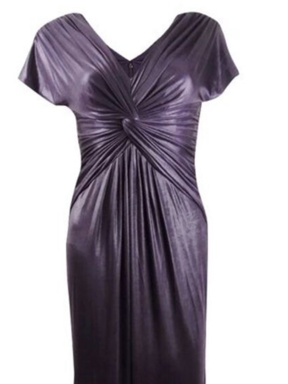 Adrianna Papell Deep Plum Twist-Front Formal Dress. Size 0